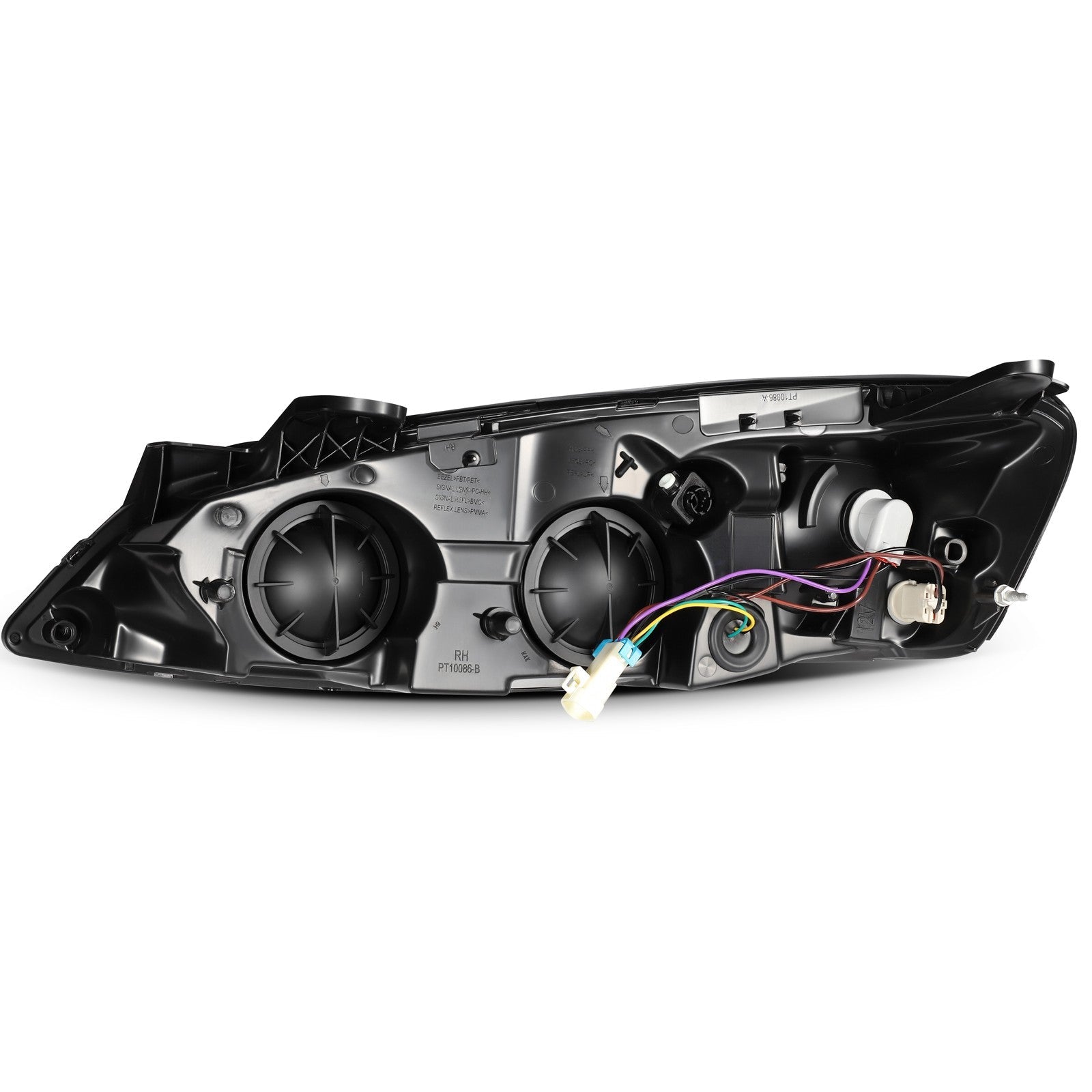 Pair Kit Headlights Assembly For 2005-2010 Pontiac G6 2.4L 3.5L Black Amber KOEEP