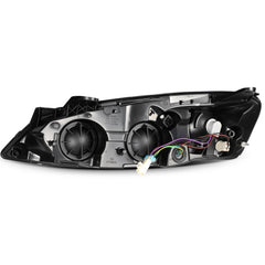 Pair Kit Headlights Assembly For 2005-2010 Pontiac G6 2.4L 3.5L Black Amber KOEEP