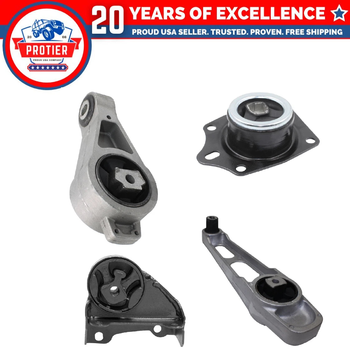 Engine Motor & Trans Mount Fit 03-05 Dodge Neon 2.0L for Manual Trans Set 4PCS 6B93BC-57