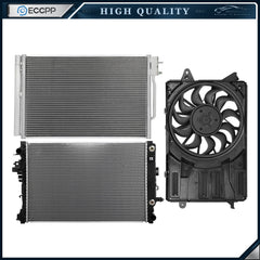 Electric Radiator Condenser Cooling Fan Kit For 2016 2017 2018 Chevrolet Malibu KOEEP