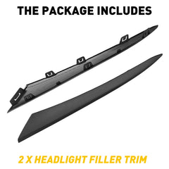 Headlight Molding Trim Lower Filler Pair LH RH For 2022-2024 Honda Civic 4DR EOA 6B93BC-57
