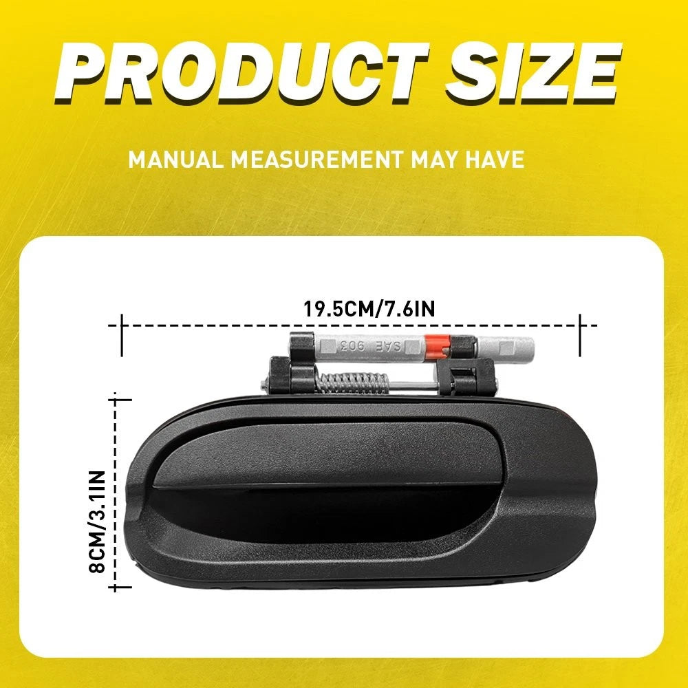 Outside Exterior Door Handle Black Rear Left Side LH For 2000-06 Nissan Sentra A 6B93BC-57
