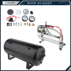 12V 200 Psi Air Compressor 5 Gal Air Tank Onboard System Kit For Train Horn Boat 6B93BC-57