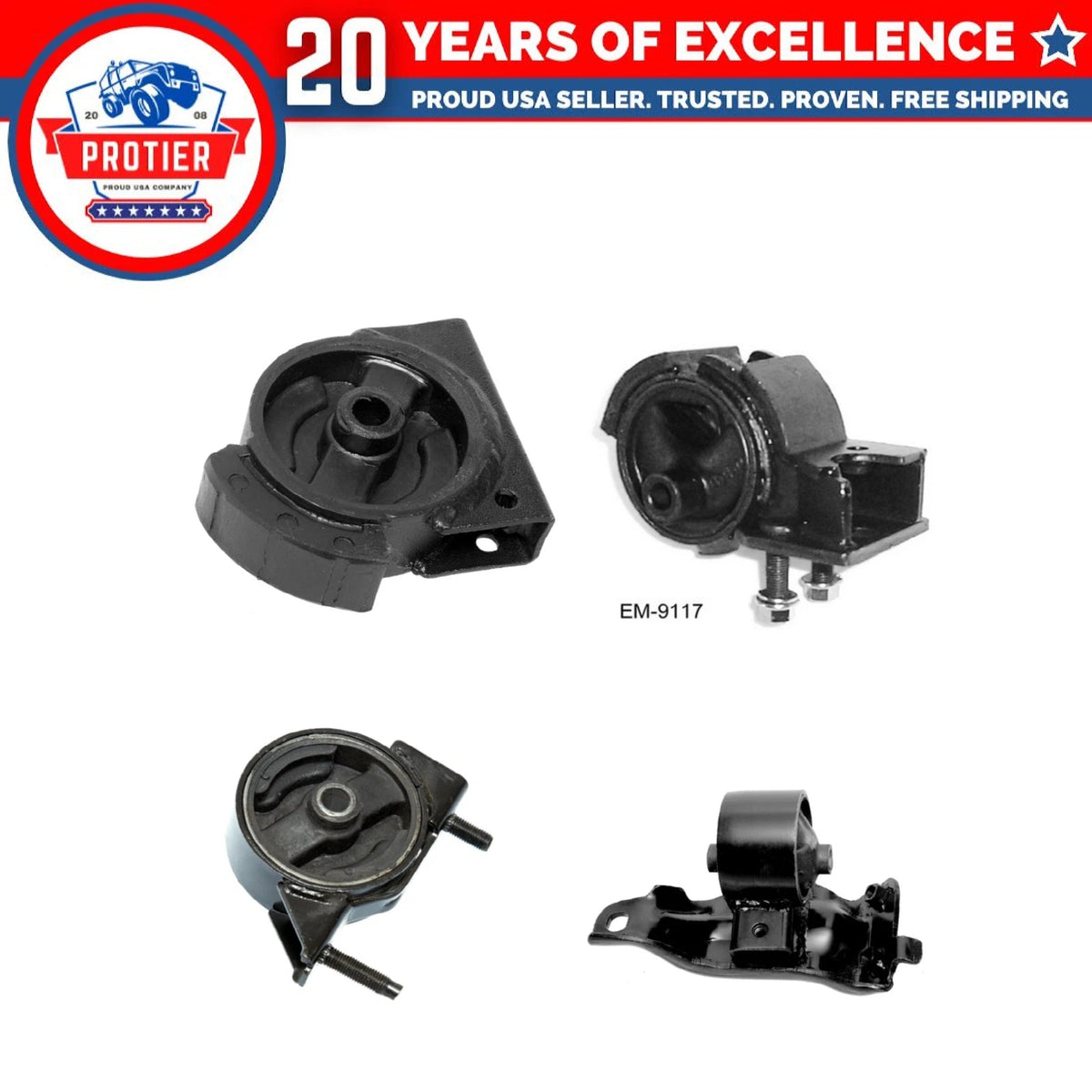 Fits 1988-1989 Toyota Corolla 1.6L 4 spd AUTO DOHC 2WD Motor & Trans Mount 4pc 6B93BC-57