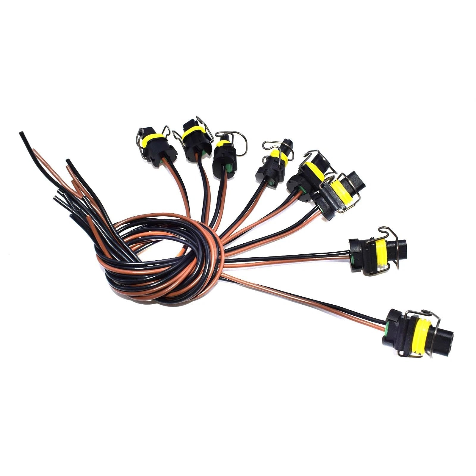 8x Wire Harness Pigtail IPR / VGT Solenoid For Ford 6.0L 7.3L PowerStroke Diesel 6B93BC-57
