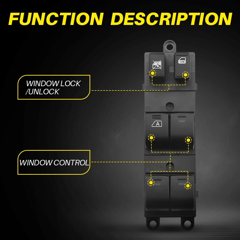 Power Window Switch Front Left Driver 25401ZP70A For 2007-2019 Nissan Frontier A 6B93BC-57