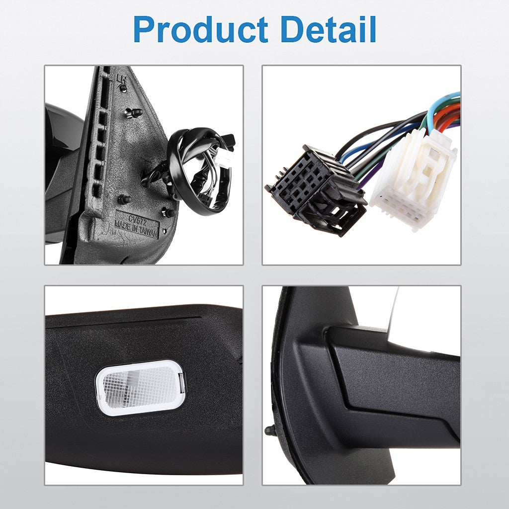 Chrome Mirror for 07-13 Chevy GMC Power-Fold Driver Side Heated Memory Signal 6B93BC-57