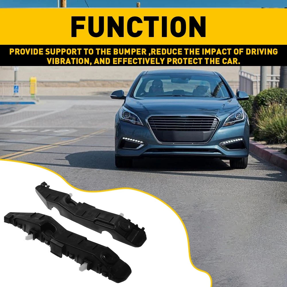 1Pair For 2015 2016 2017 Hyundai Sonata Bumper Bracket Front Beam Mount Support 6B93BC-57