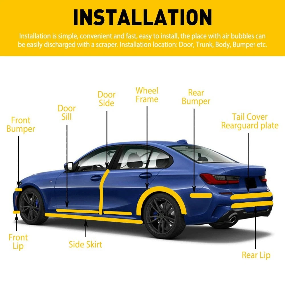 3M/10FT Car Carbon fiber Door Edge Scratch Guard Trim Protector Strip Sticker EA 6B93BC-57