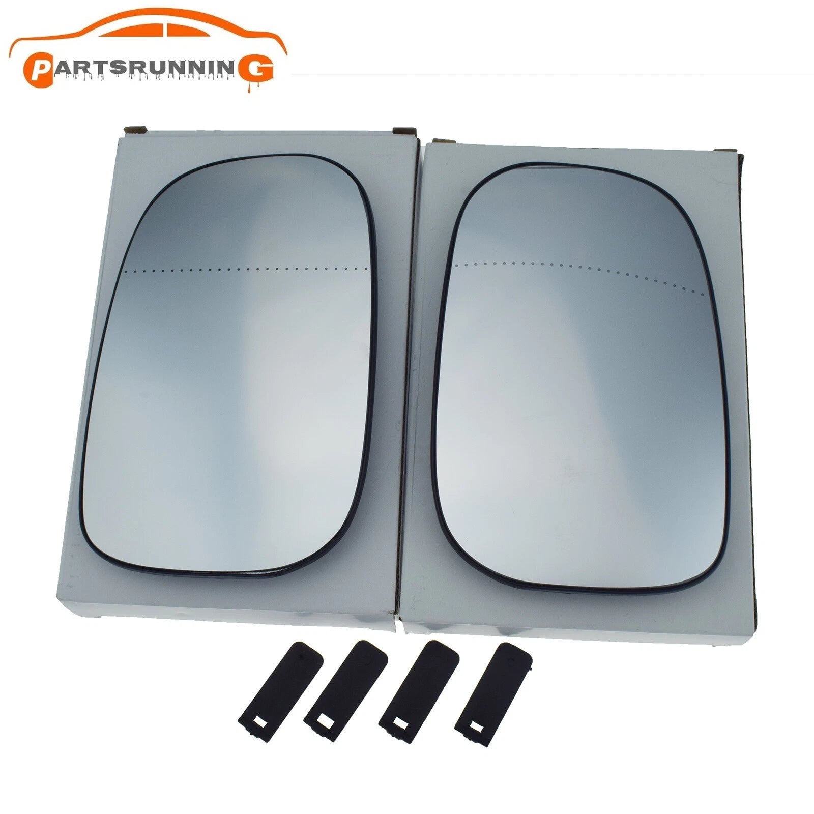 For Volvo C30 V50 S60 C70 S60 2007-13 Left & Right Heated Mirror Glass w/Backing 6B93BC-57