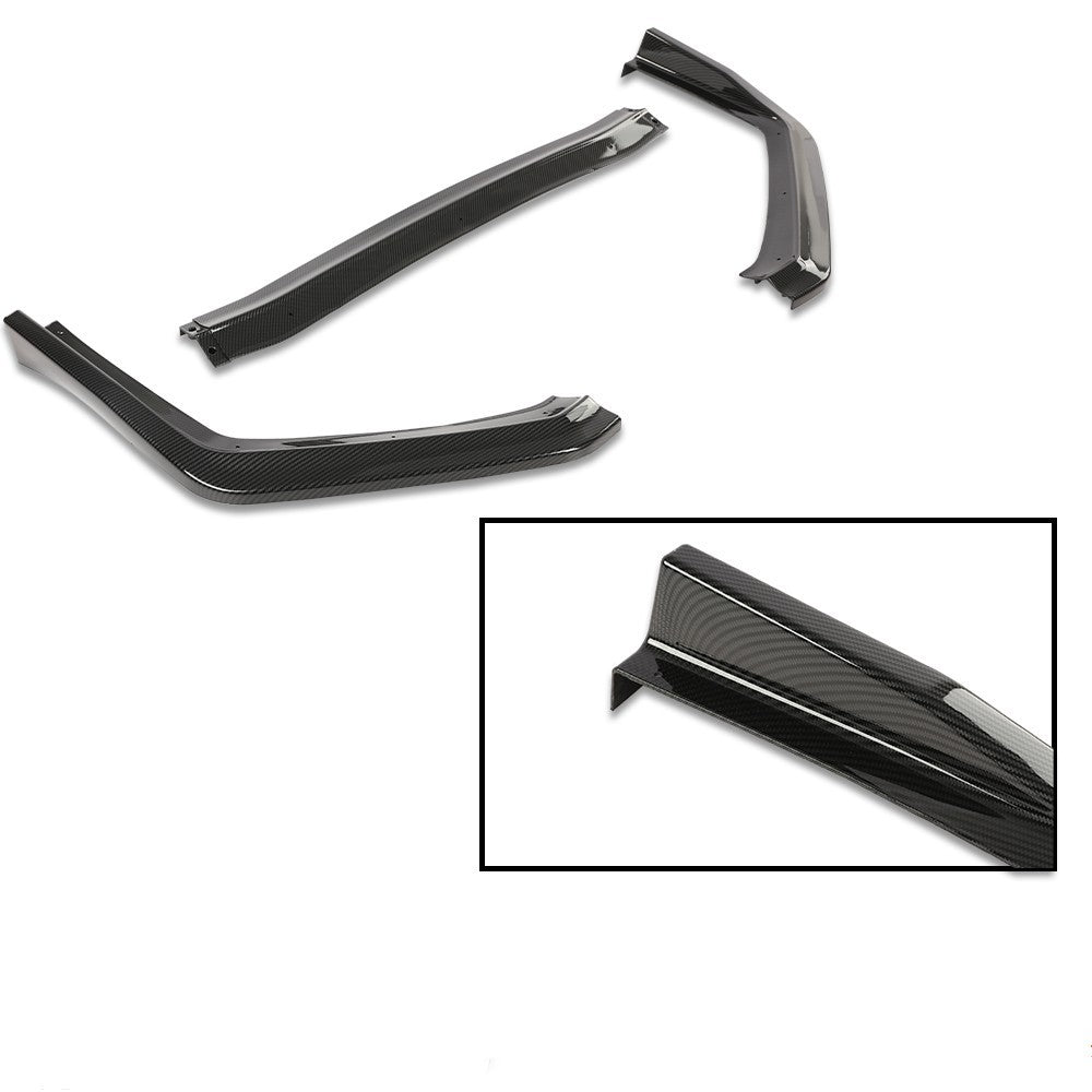 For 2015-2020 Subaru WRX STI Sedan Front Bumper Lip Chin Spoiler Carbon Look 6B93BC-57