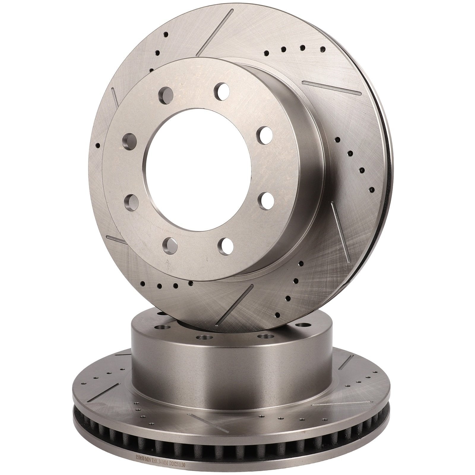 Front Drilled Slotted Brake Rotors For Dodge Ram 1500 2003 - 2008 Dodge Ram 3500 KOEEP