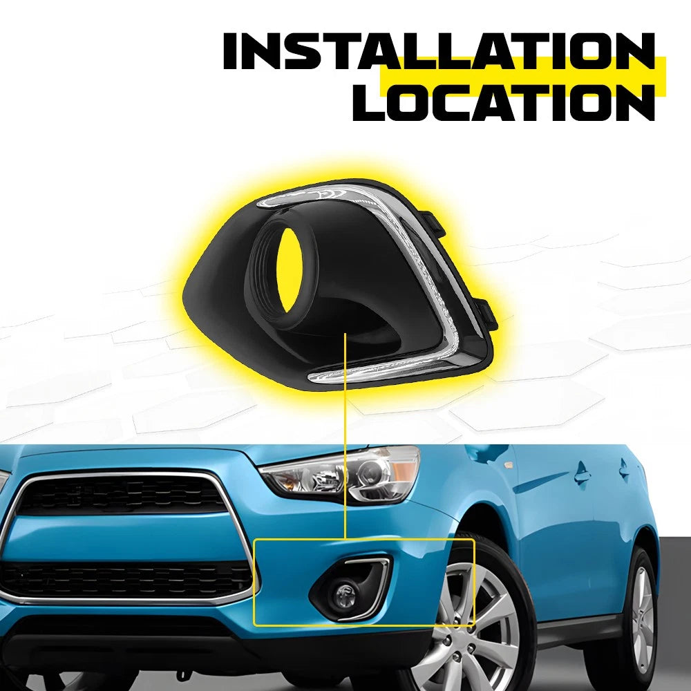 2X For 2013-2015 Mitsubishi Outlander Sport Fog Light Trim Lamp Bezel Cover EOA 6B93BC-57