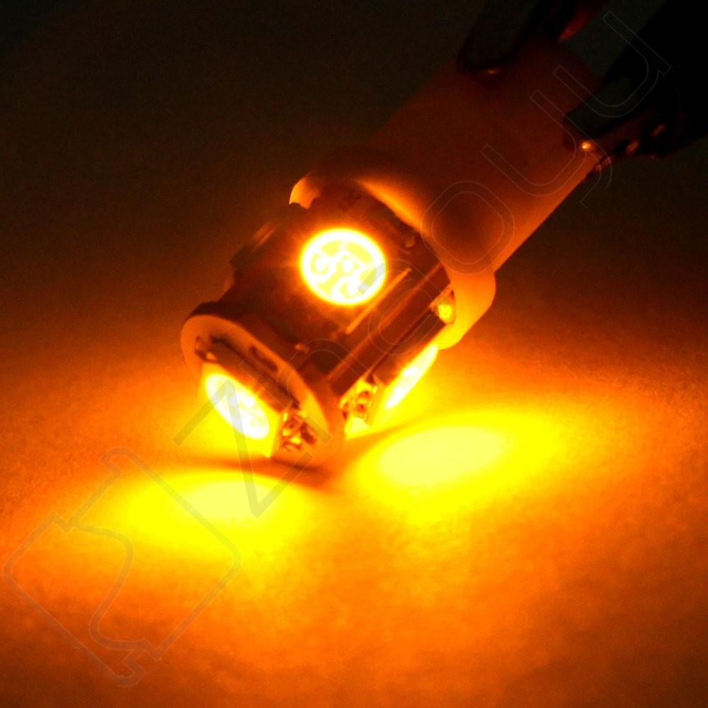 5pcs 264145BK Smoke Top Cab Marker Light+158 5050 Amber LED for Dodge Ram 6B93BC-57