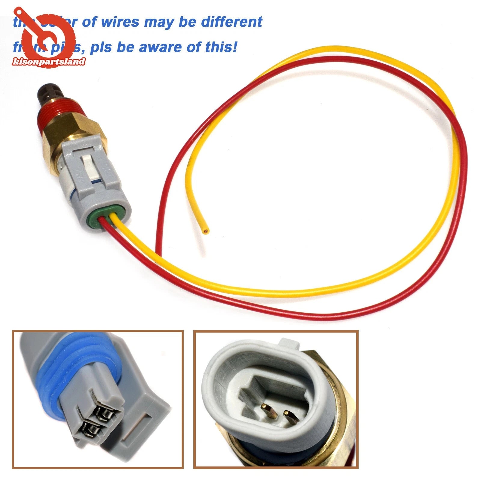 Intake Air Temperature Sensor W/ Connector 2-Way Female Pigtail For IAT 25036751 6B93BC-57