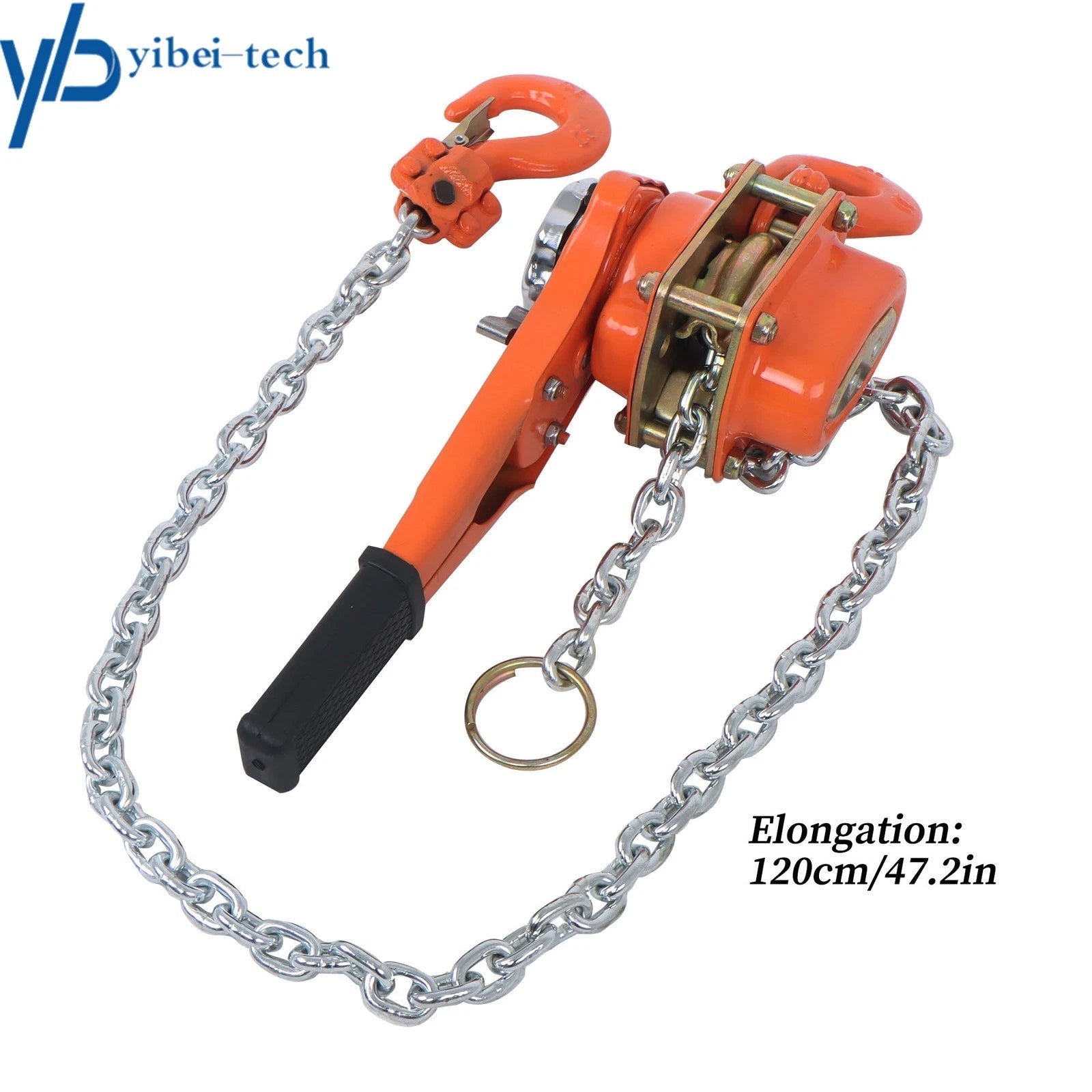 3/4 Ton 1650lbs Capacity Manual Lever Chain Hoist 5FT/1.5m G80 Chain 6B93BC-57