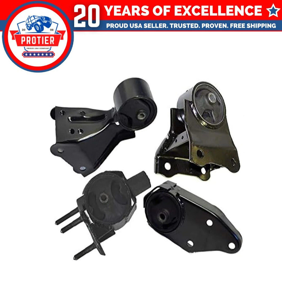 Fits 1999-2002 Nissan Quest 3.3L Motor & Trans Mount Set 4PCS : A2989, A7320, 6B93BC-57