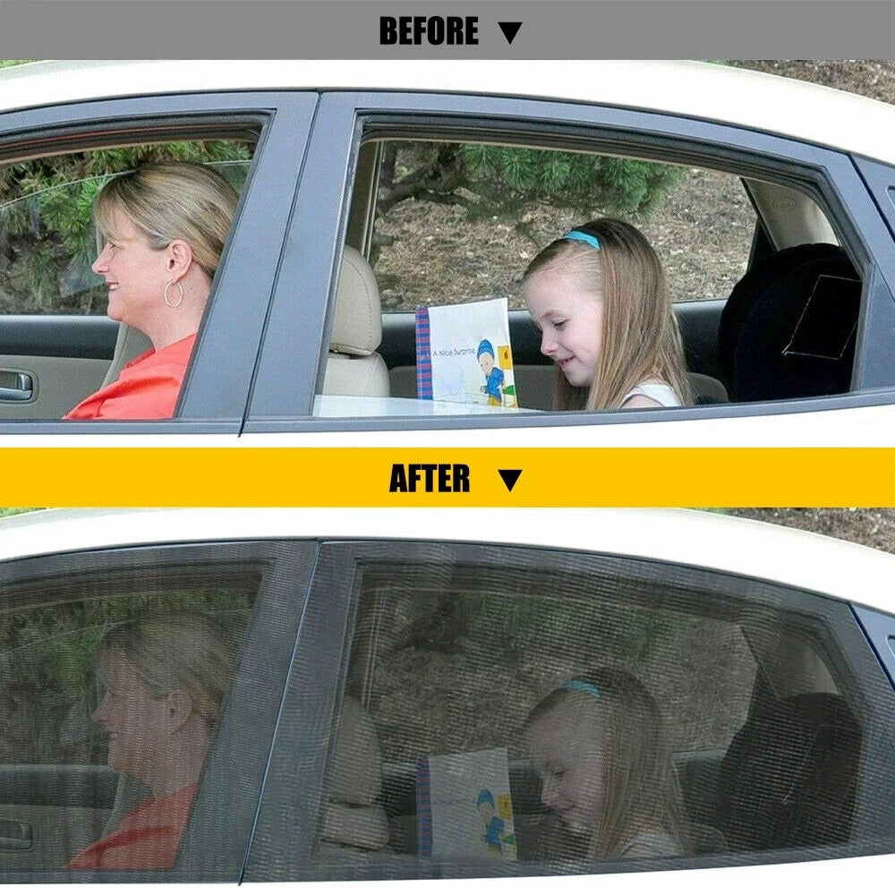 4PCS Sun Front Shade  Rear Mesh Window screen Cover Sunshade Protector For Car 6B93BC-57