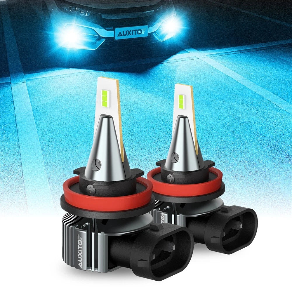 2X AUXITO Ice Blue 8000K LED Fog Driving H11 Light H16 H8 Super Bright Bulbs AUXITO