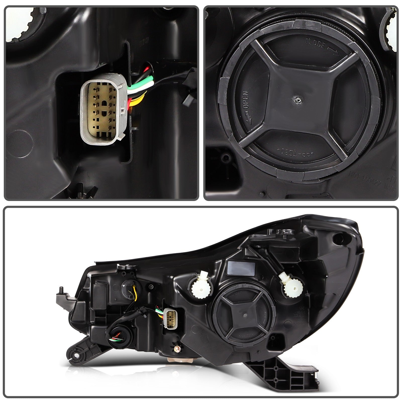 ECCPP LED Headlights For Chevrolet Trax LS 1.4L 1.8L 2017-2022 Pair Black Amber ECCPP