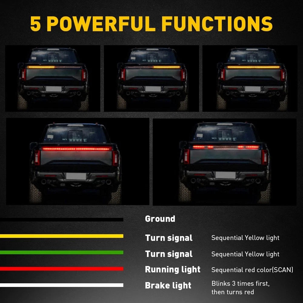 For Chevrolet Silverado 1500 60" Car Tailgate LED Light Strip Bar Brake Turn US 6B93BC-57