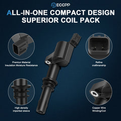 ECCPP 8 Ignition Coils For 5.4L V8 Ford F-150 Expedition 2005 2006 2007 2008 ECCPP
