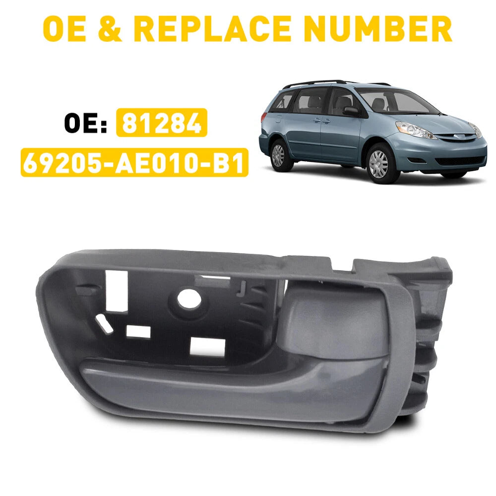 Interior Door Handle For Toyota 2004-2010 Sienna Front Right Passenger Side Gray 6B93BC-57