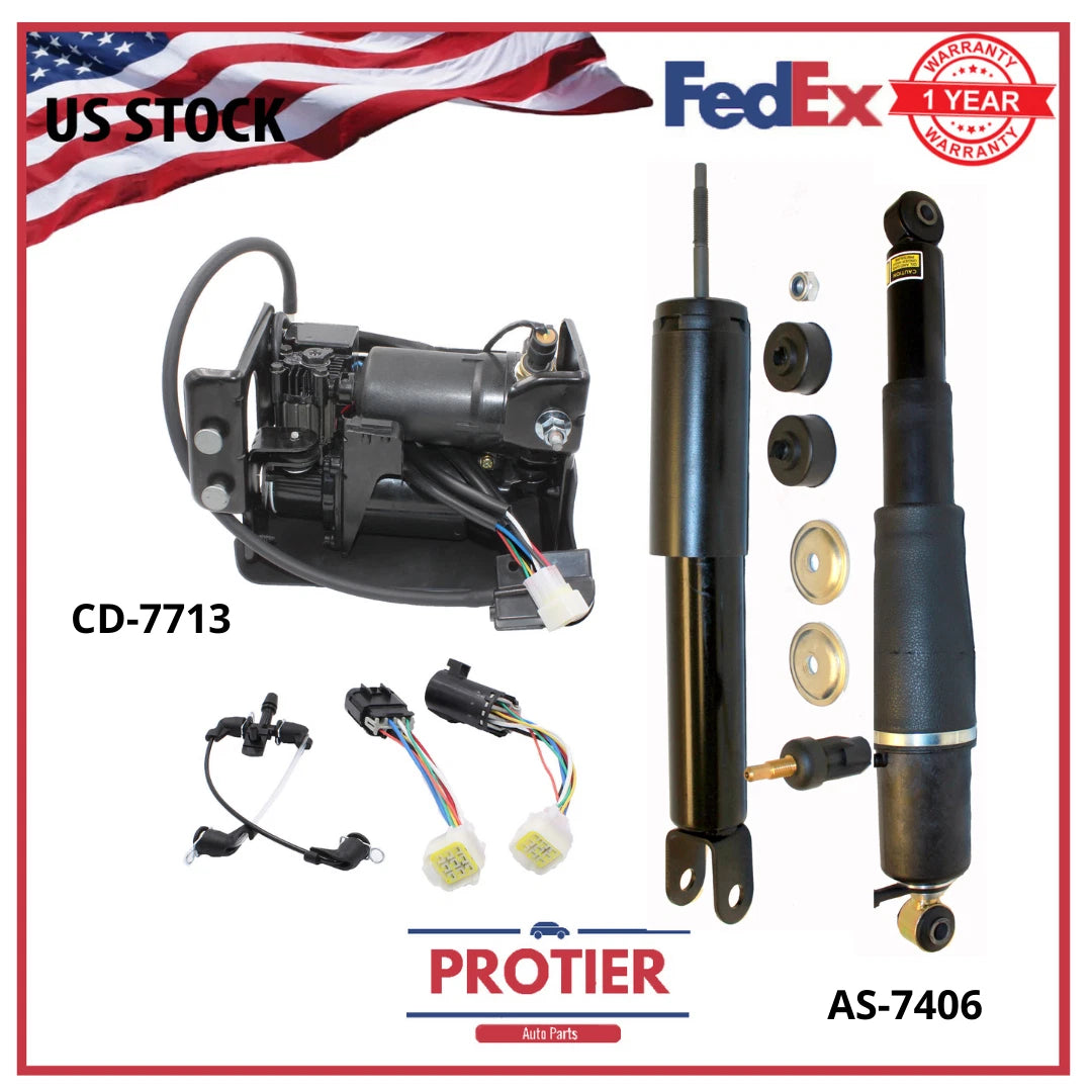 Air Suspension Compressor with shock absorb For Cadillac Escalade ESV GMC Yukon 6B93BC-57
