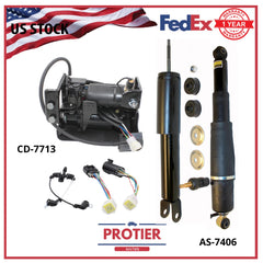 Air Suspension Compressor with shock absorb For Cadillac Escalade ESV GMC Yukon 6B93BC-57