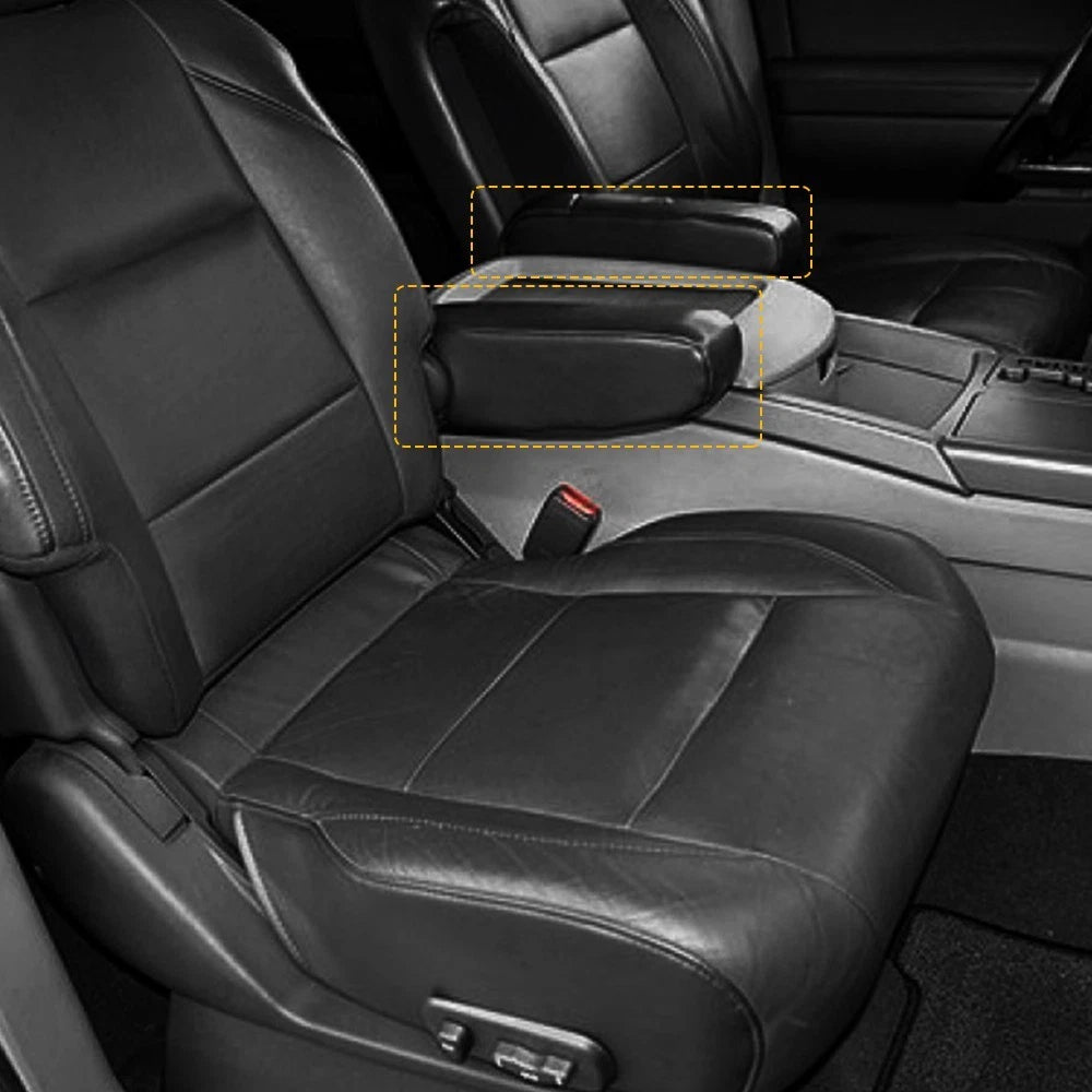 2X For 2004 05-2015 Nissan Armada Titan Leather Front Seat Armrest Trim Cover EA 6B93BC-57