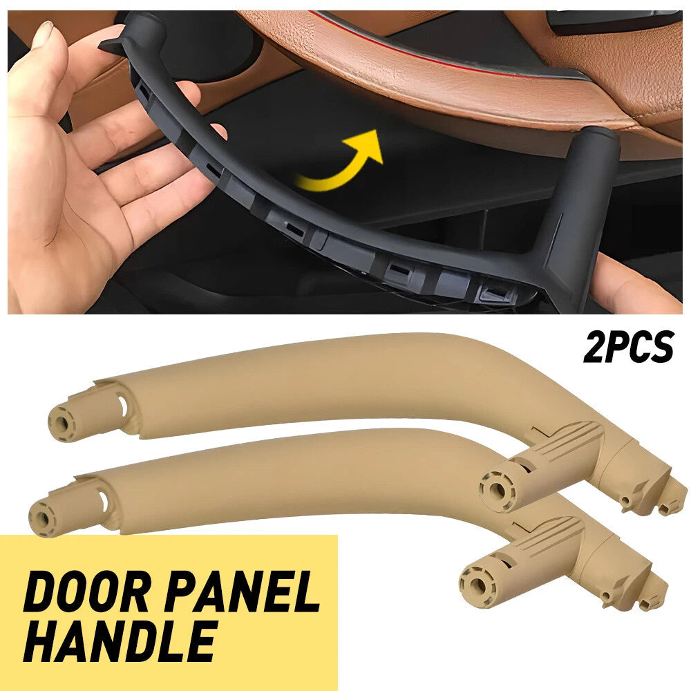 For BMW X5 E70 X6 14-18 Passenger Right Inner Door Handle Pull Trim Cover Beige 6B93BC-57