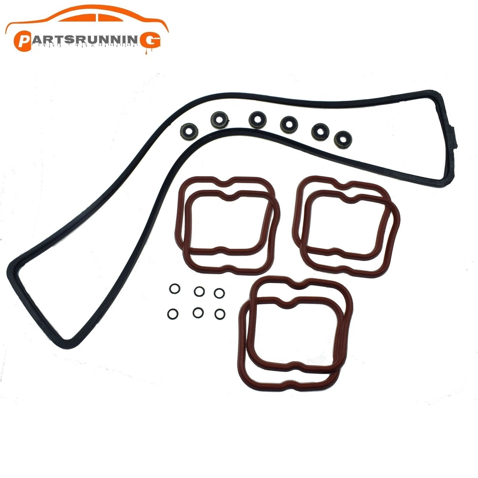For 1989-2002 12V Cummins 5.9 3284623 Tappet Cover Gasket w/Grommet Seal Set 6B93BC-57
