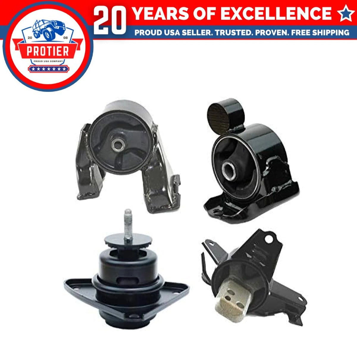 Motor & Trans Mount 4PCS Set Compatible for 2010-2013 Kia Compatible forte 2.0L 6B93BC-57