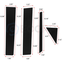 8pcs Piano Black Pillar Posts Door Trim Cover Kit Fit For 2013-19 Nissan Sentra 6B93BC-57