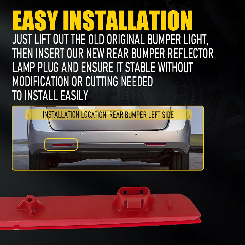 Red Left Driver Side Rear Bumper Reflector Light Case For 11-17 Honda Odyssey EA 6B93BC-57