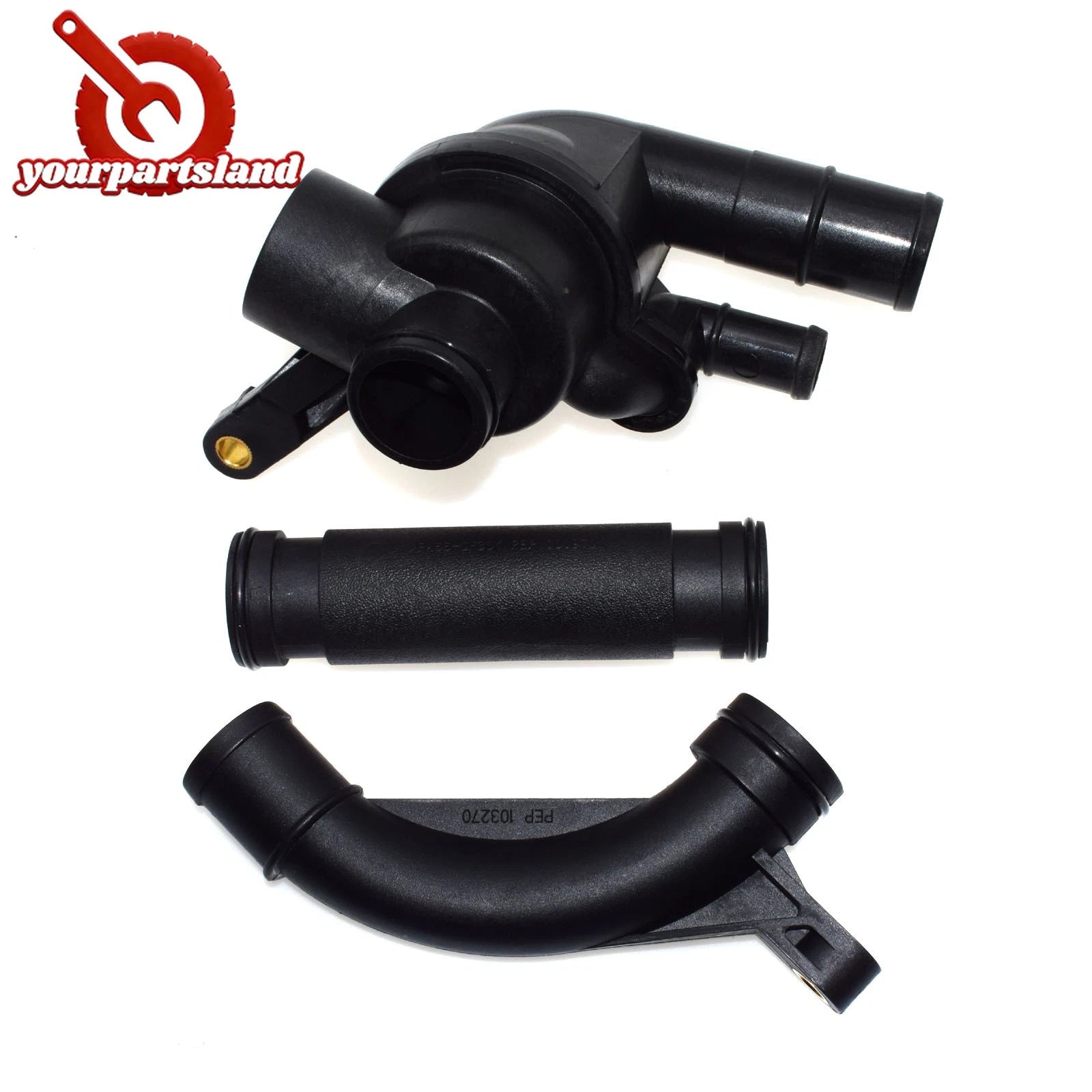 For 2002-2005 Land Rover Freelander Engine Coolant Thermostat Pipe Elbow Kit 6B93BC-57