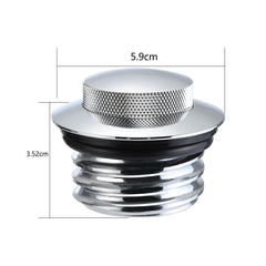Pop-up Tank Gas Cap Chrome Vented Flush Mount CNC Cap Fuel for Harley 1982-2024