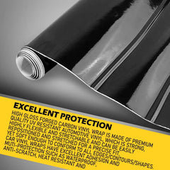 Gloss Black Vinyl Automotive Wrap Film Roll Wrap Car Stickers 59IN x 11.8IN EOA 6B93BC-57