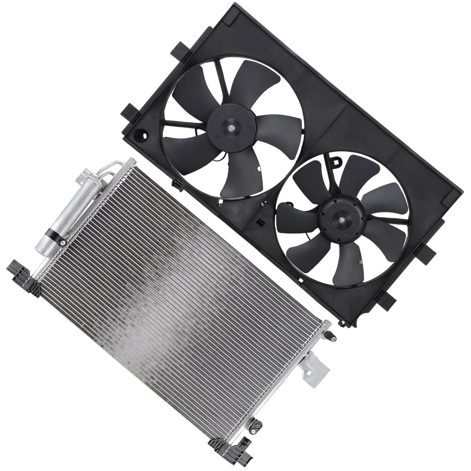 Electric AC Condenser Cooling Fan Kit For 2008-2013 2014 2015 Mitsubishi Lancer 6B93BC-57