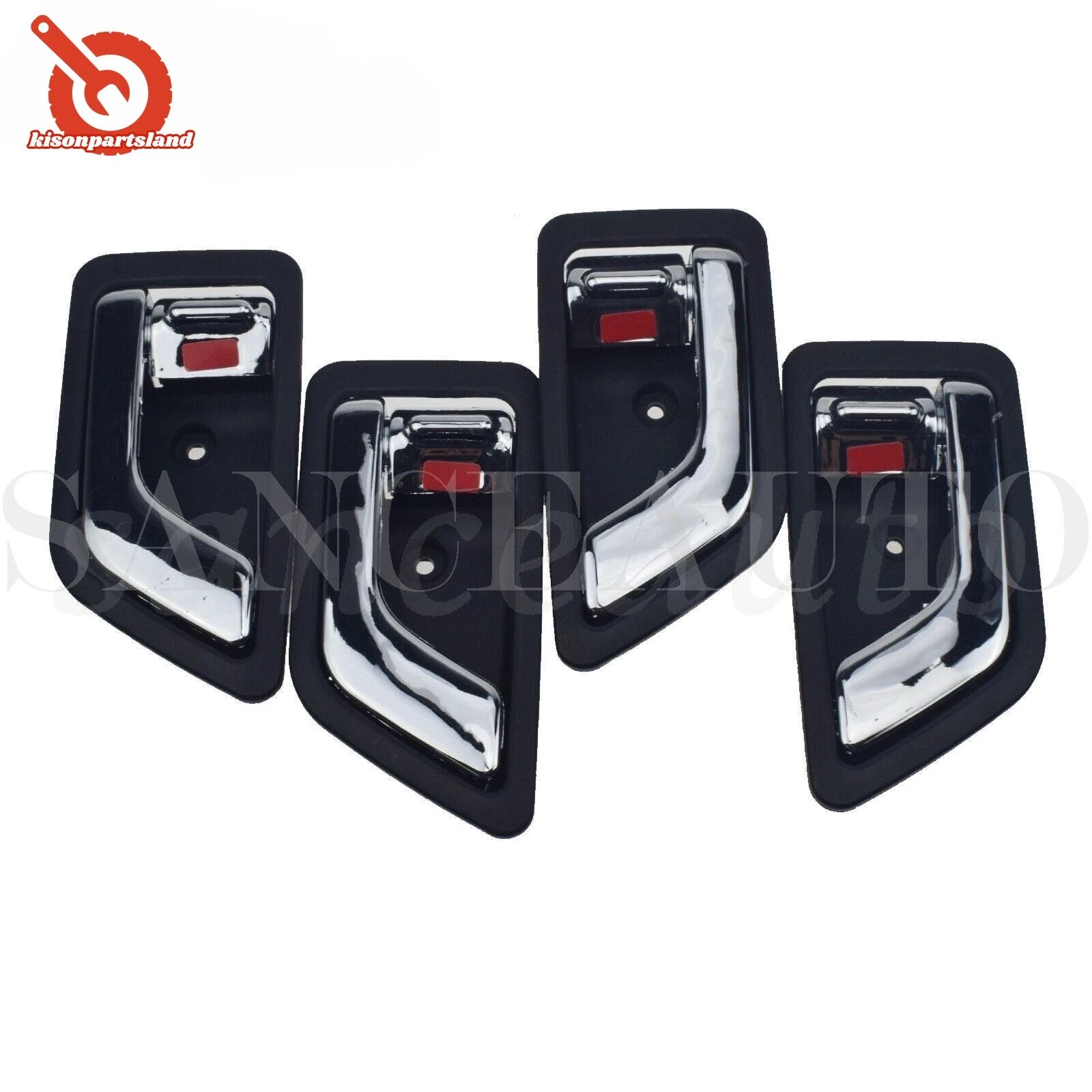 Set 4PCS Chrome Inside Door Handles Left Right for Hyundai Getz/Click/TB 2002-09 6B93BC-57