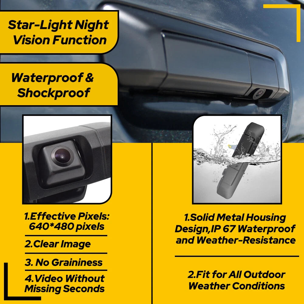 Tailgate with Handle Backup Camera Fit Toyota Tacoma 2009 2010 2011 2012-2015 EA 6B93BC-57