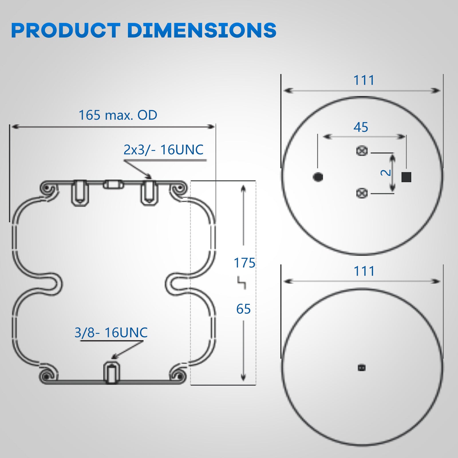 4PCS W01-358-6897 Air Suspension Bag Spring For Goodyear 2B9-229 ContiTech 6B93BC-57