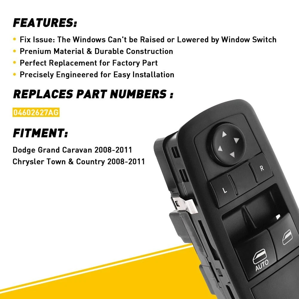 Master Window Switch for 08-11 Dodge Grand Caravan Chrysler Town & Country A 6B93BC-57