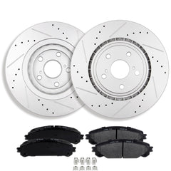 Front Drilled Rotors + Brake Pads for Toyota Sienna Highlander Lexus RX350 NX300 6B93BC-57