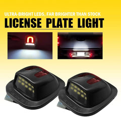 2pc White LED License Plate Lights Tag Lamps For 88-00 Chevy C/K 1500 2500 3500 6B93BC-57