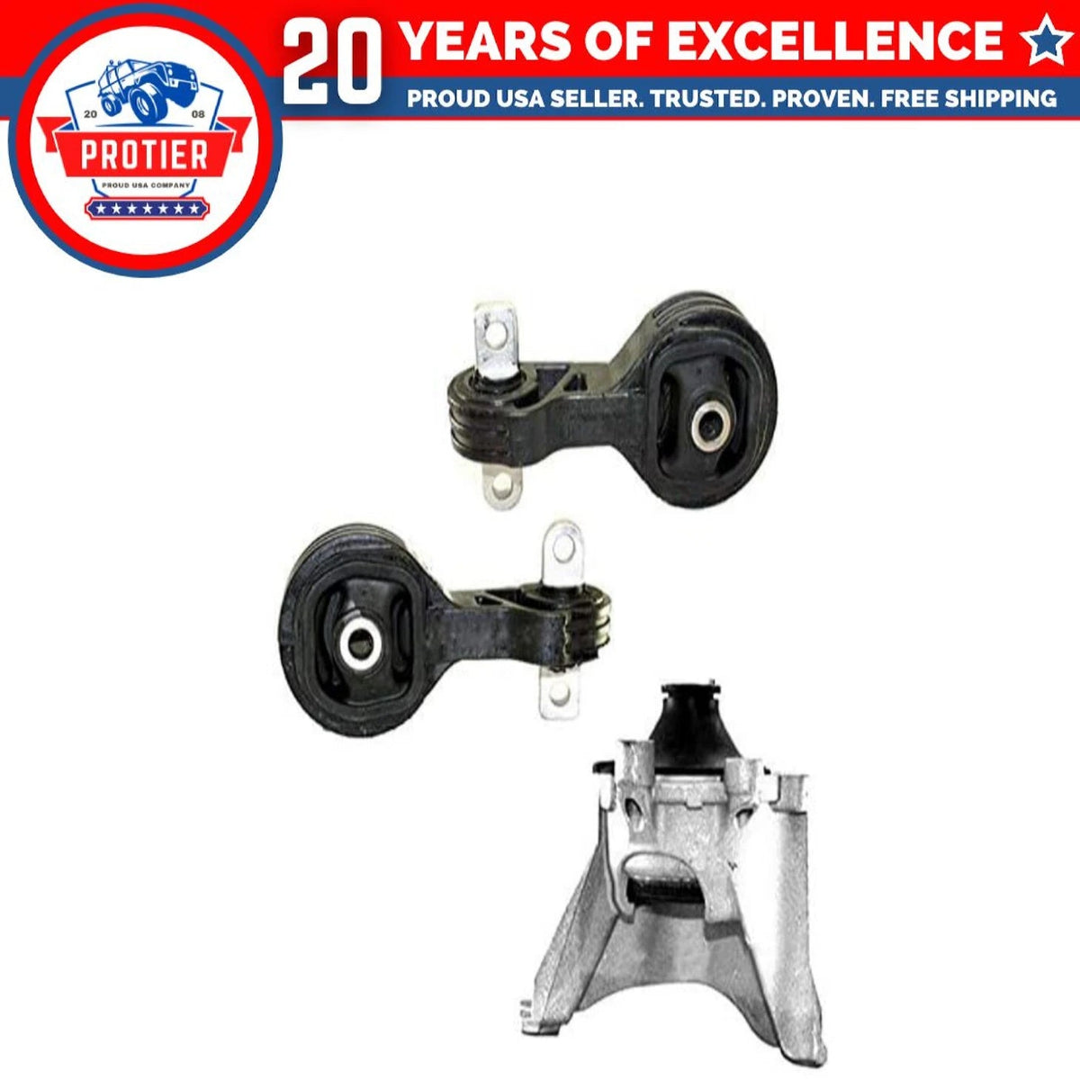 Fits 2007-2011 Honda CR-V 2.4L Front Right & Torque Strut Motor Mount Set 3PCS 6B93BC-57
