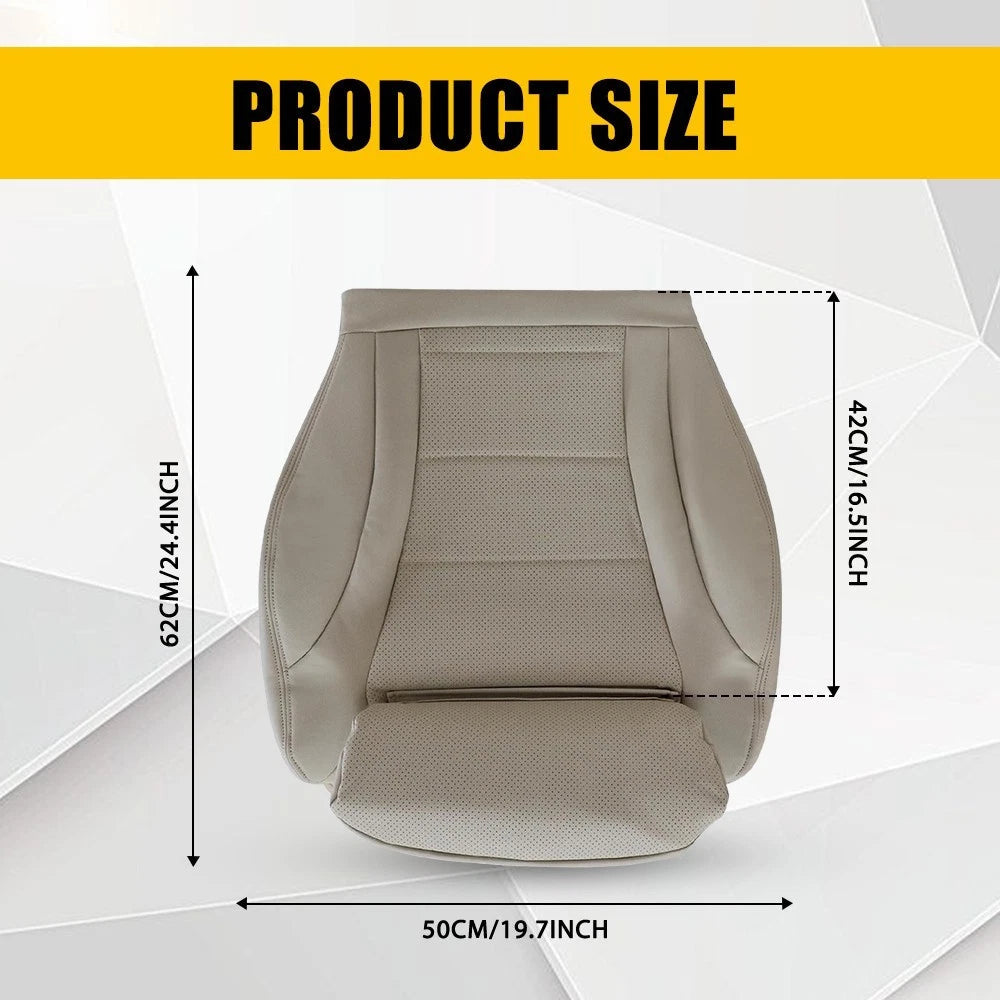 Driver Bottom Leather Seat Cover Light Tan For 2015-2021 Mercedes Benz C Class A 6B93BC-57