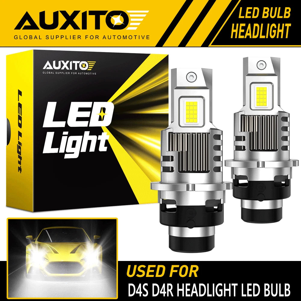AUXITO D4S D4R LED Headlight Bulbs 6500K Super White HID Xenon Conversion Q16 EA AUXITO