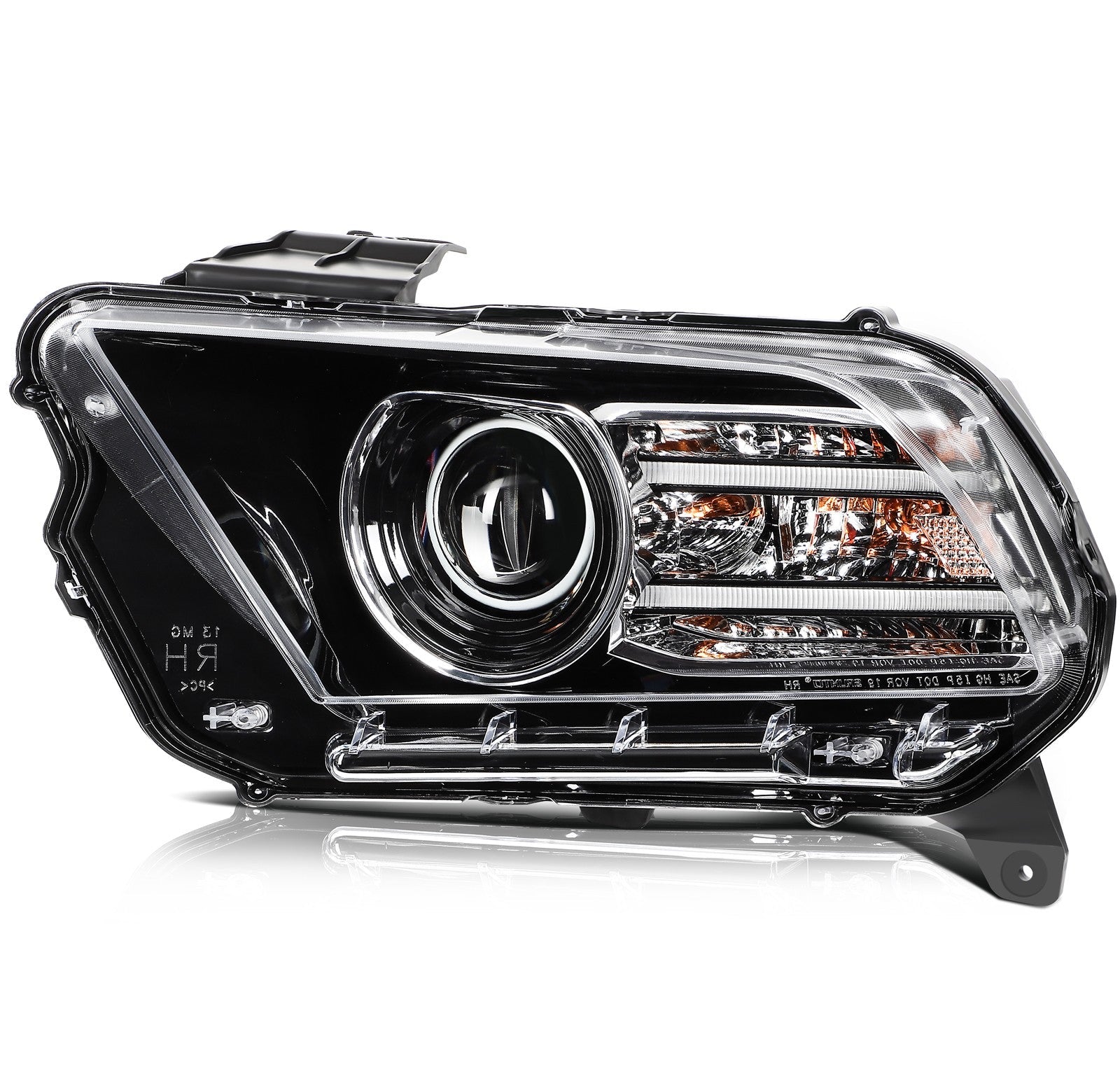 For Ford Mustang 2013 2014 Headlight Assembly Black Housing Front Left Side KOEEP