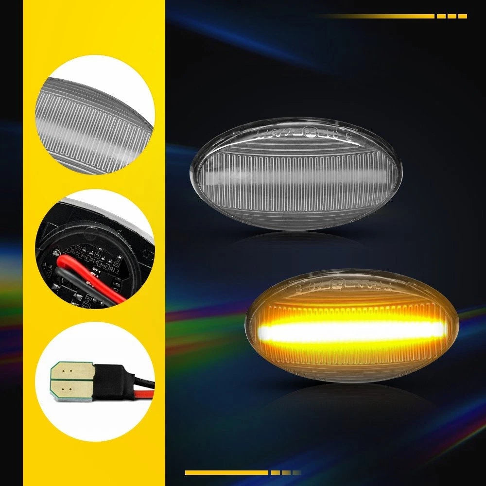For MINI R53 Hatchback Coopers 02-06 LED Fender Side Marker Lights Sequential EA 6B93BC-57